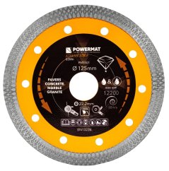 Disc diamantat 125 mm pentru beton, gresie și ceramică - diametru interior 22,23 mm