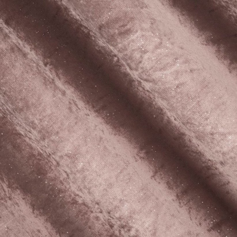 Třpytivý závěs pudrově růžové barvy 140 x 250 cm