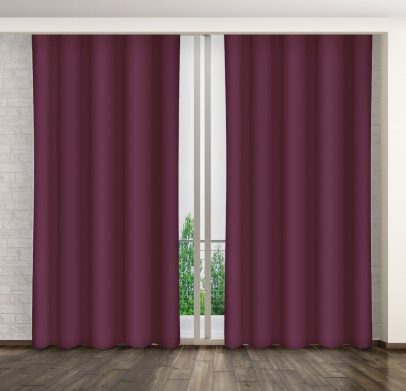 Cortină monocromă decorativă violet