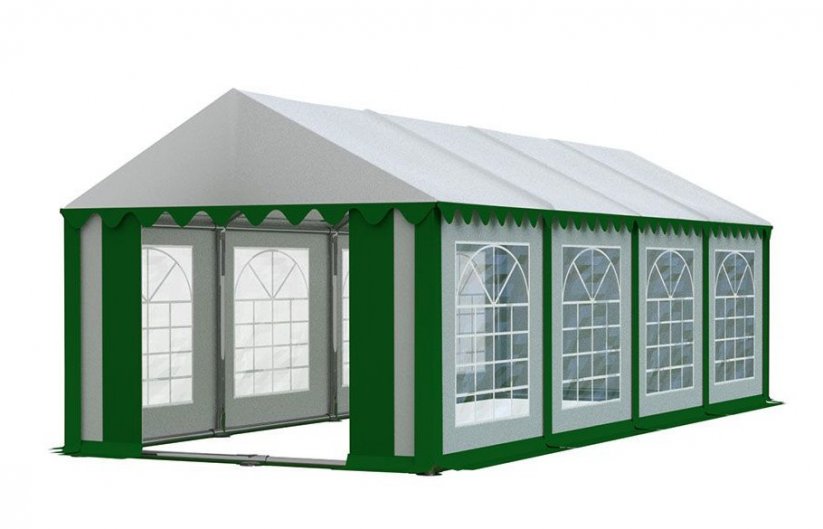 Tenda da festa verde e bianca di alta qualità con tetto bianco