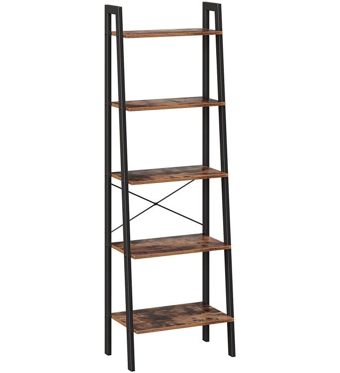 Rustikální regál s 5 policemi