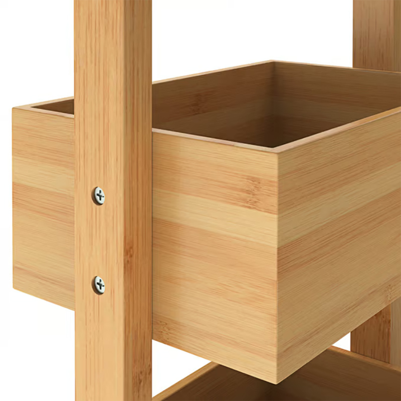 Raft din bambus cu 4 polițe - 88 x 16 x 28 cm