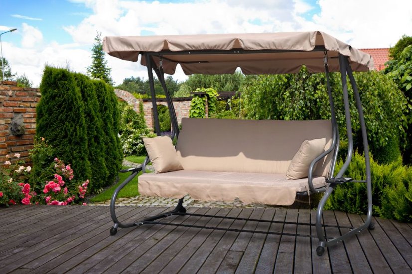 Beige verstellbare Gartenschaukel