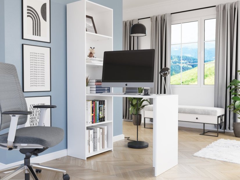 Íróasztal polccal MODERN B-50S - 120 x 50 x 180 cm - különböző színű változatokban