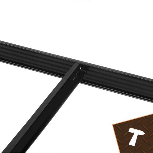 Raft negru cu 4 rafturi 150 x 75 x 30 cm