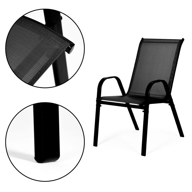 Fekete kerti székek 2 db