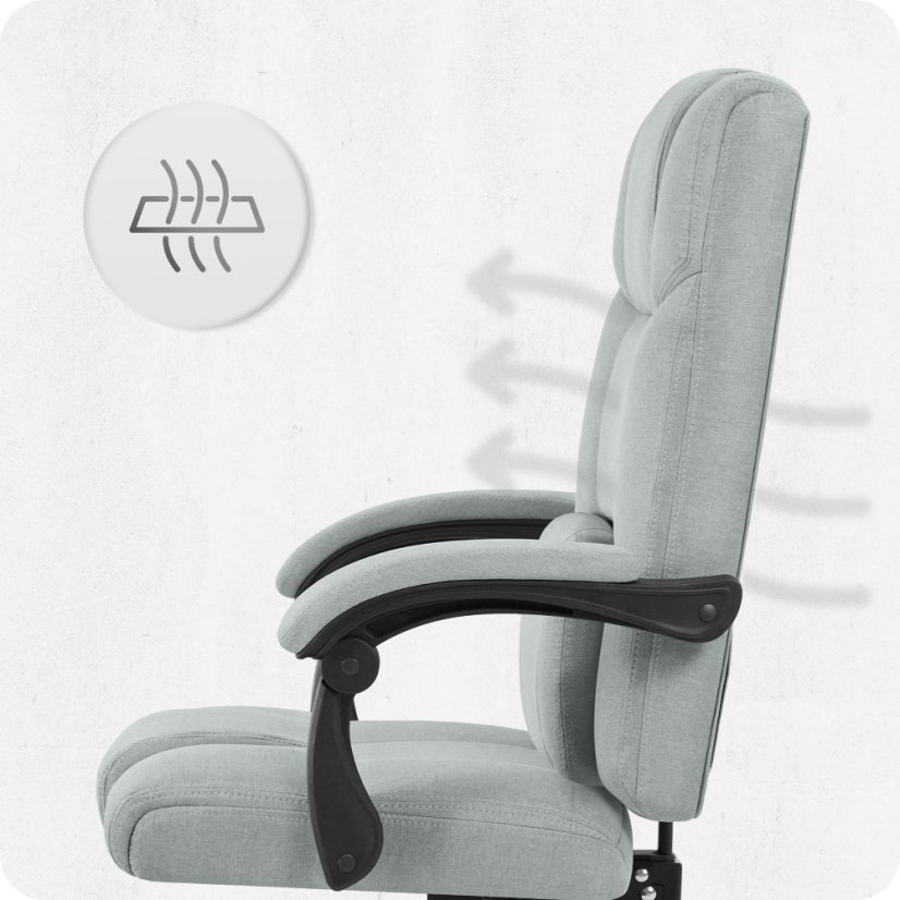 Ergonomska uredska stolica CABRO C505 do 150 kg siva