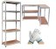 Stabilni metalni stalak za odlaganje sa 5 polica 180 x 90 x 40 cm