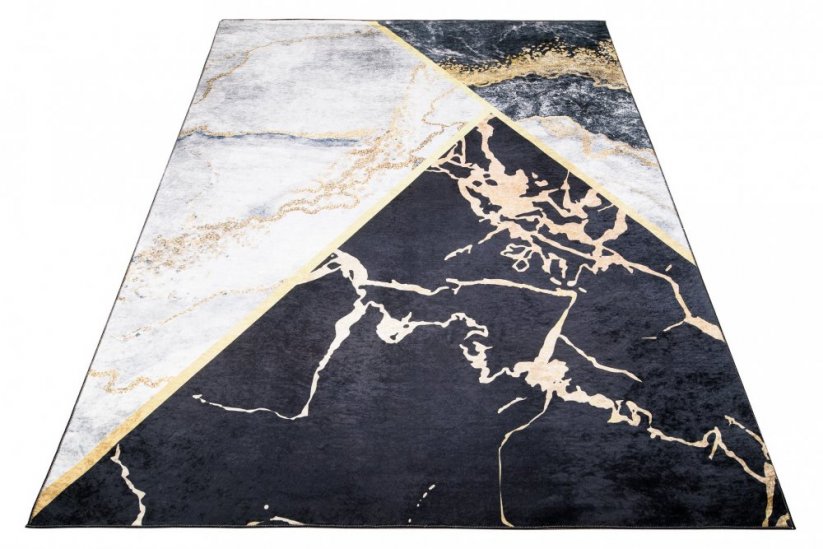Výrazný tmavý trendový koberec s protiskluzovou úpravou - Rozměr koberce: Šířka: 140 cm | Délka: 200 cm