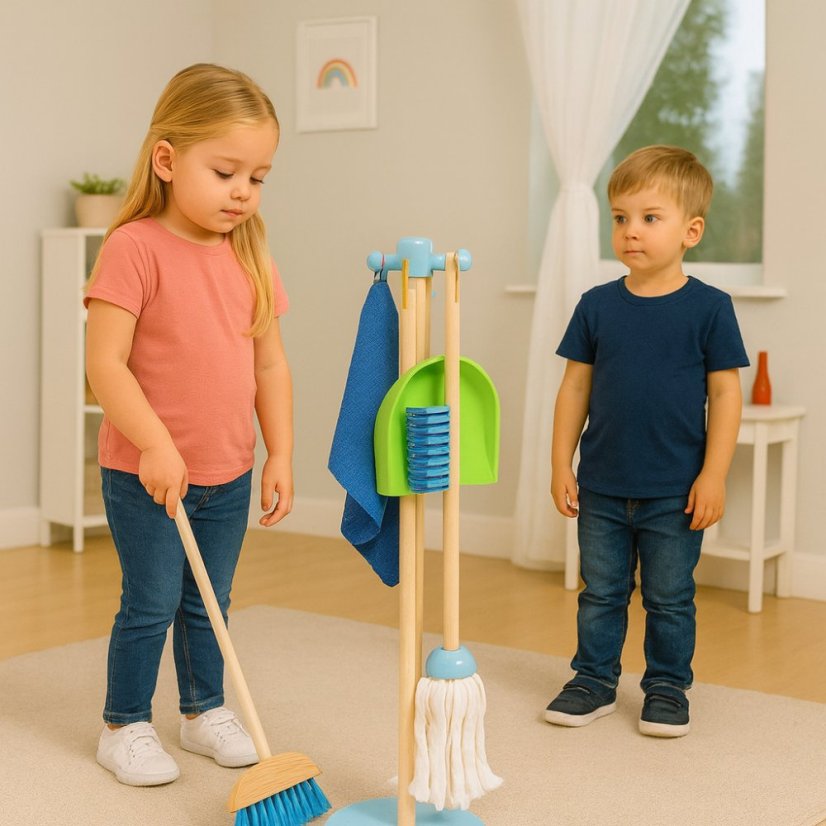 Kinderputzset - Holzset mit 7 Zubehörteilen