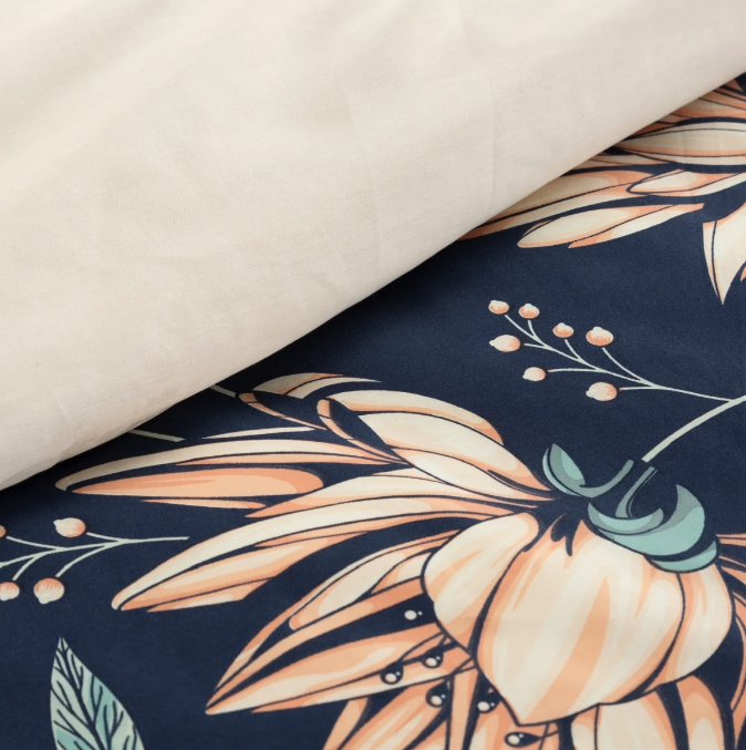 Luxus ágynemű természetes motívumokkal pamut szaténból