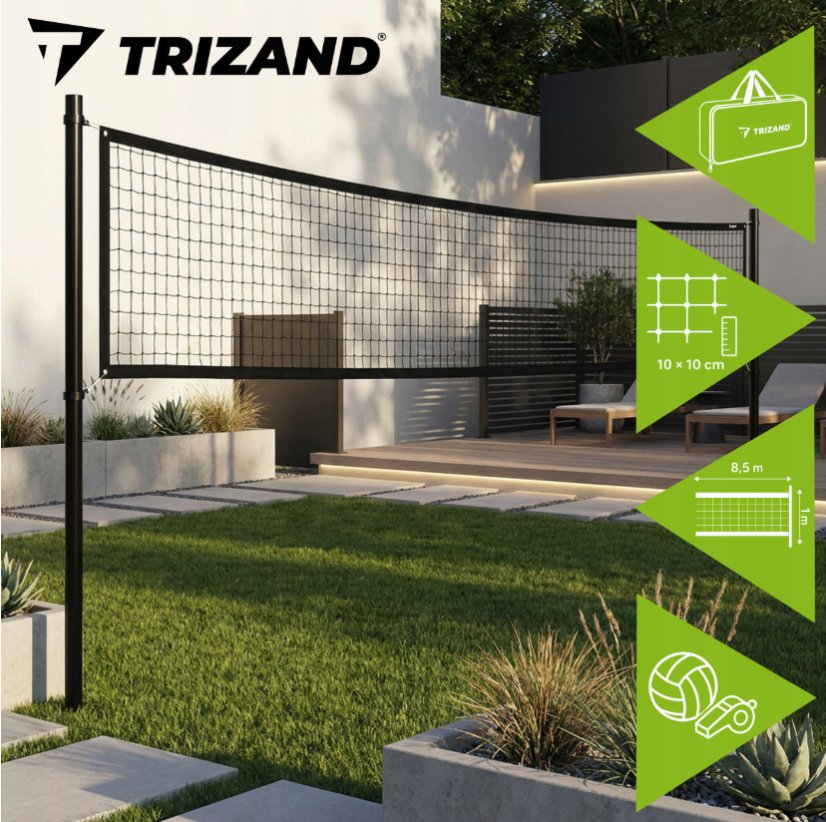 Volejbalová síť Trizand 8,5 x 1 m