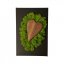 Картина от мъх с дървено сърце 20 x 30 cm
