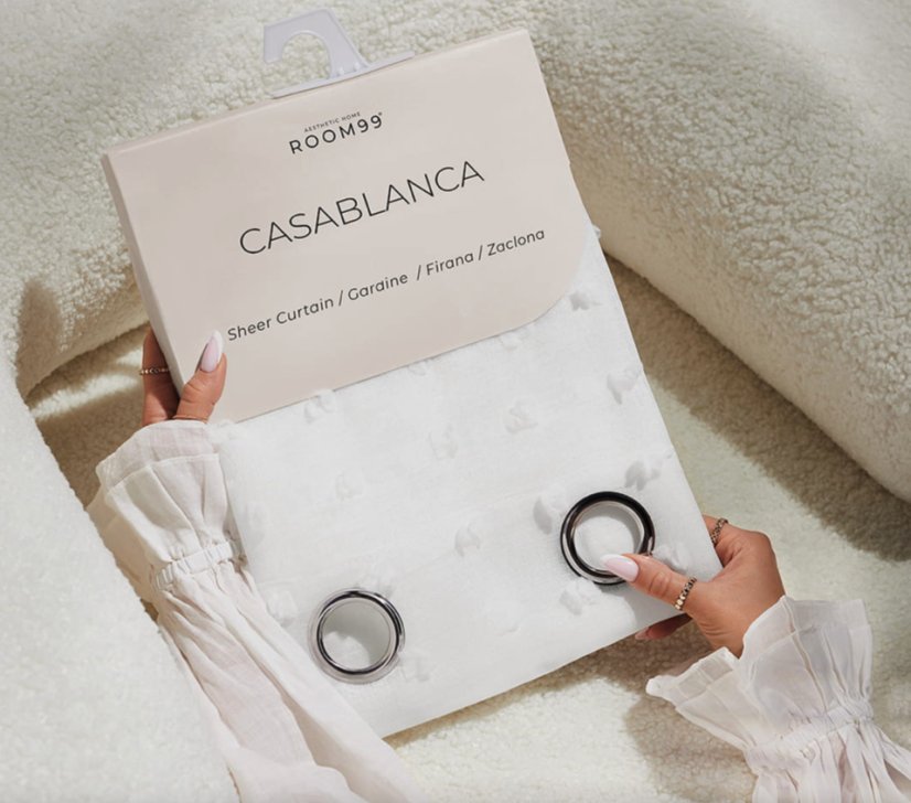 Hotový biely záves s brmbolcami 140x230 cm do obývačky a spálne