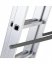 Večnamenska aluminijasta lestev, 3 x 7 stopnic in nosilnost 150 kg