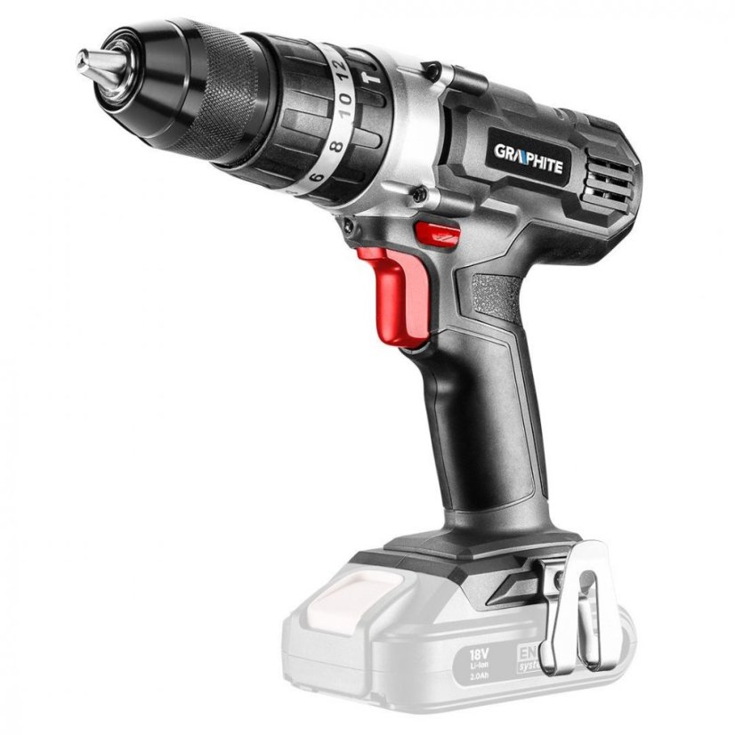 Mașină de înșurubat cu burghiu fără fir cu driver cu impact Energy + 18V, Li-Ion, fără acumulator 58G010 GRAPHITE