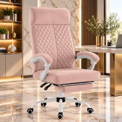 HC-1030 ergonómikus irodai szék rugós üléssel és 120 kg teherbírással – rózsaszín