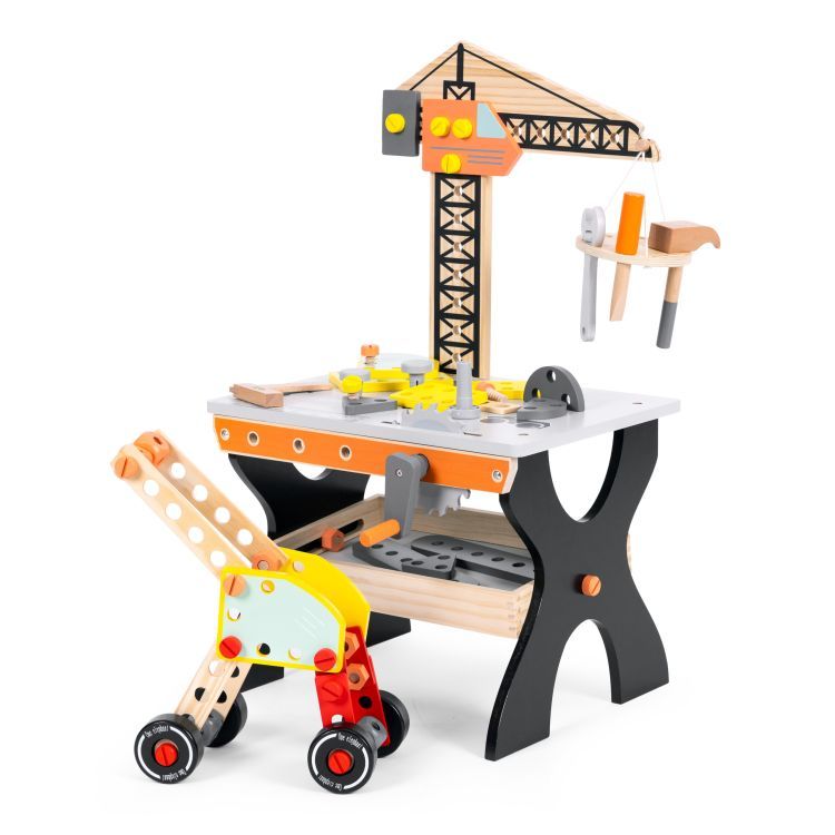 Atelier din lemn pentru copii, masă de instrumente ECOTOYS