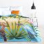 Pestrofarebný prešívaný prehoz na posteľ s exotickým motívom