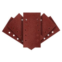 Carta vetrata velcrata 115 x 230 mm, K60, 5 pezzi, con fori 54H002 GRAFIT