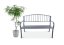 Vrtna aluminijasta klop z naslonom 125 x 53 x 82 cm