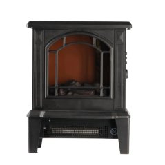 Elektrický krb s efektem plamene a ohřevem 900/1800 W, černý