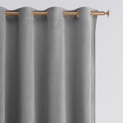 Sötétítő világosszürke bársony függöny 140 x 280 cm