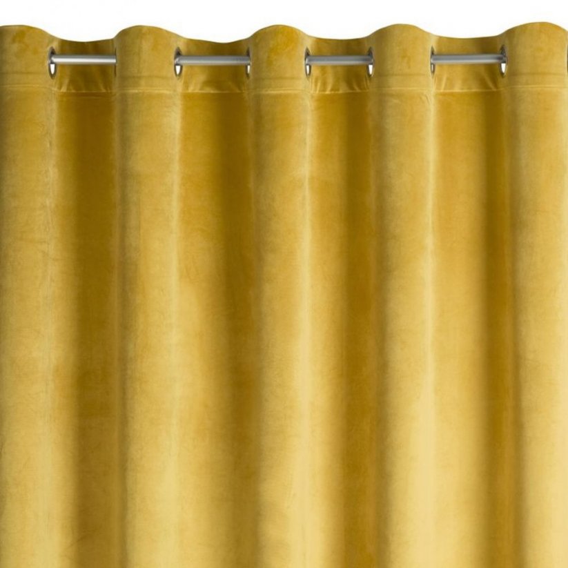 Blackout sárga bársonyos sötétítő függöny - Méret: Hossz: 250 cm