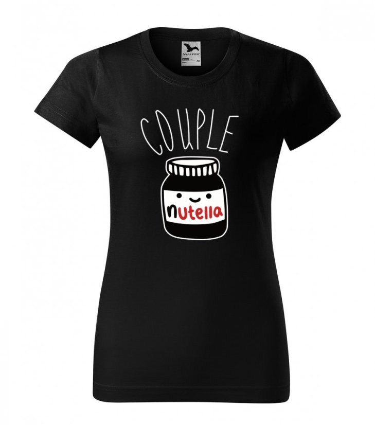 Čierne tričko s valentínskym motívom pre dámy