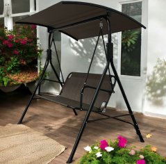Gartenschaukel 4006D für 3 Personen - goldbraun