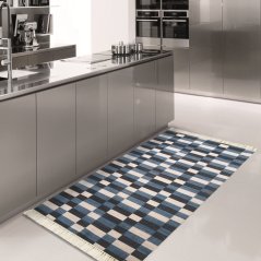 Tappeto da cucina in tonalità blu