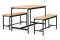 Loftmöbel-Set für Esszimmer oder Küche - Tisch und 2 Bänke