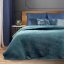 Egyszínű azúr kék steppelt ágytakaró