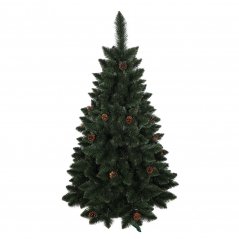 Luxus karácsonyfa fenyő fenyőtobozokkal 150 cm