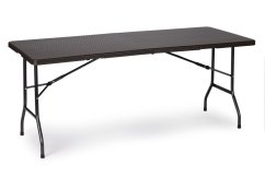 Masă pliantă de catering pentru banchet de grădină 180 cm - rattan