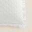 Romantischer Kopfkissenbezug MOLLY in strahlendem Weiß 45 x 45 cm