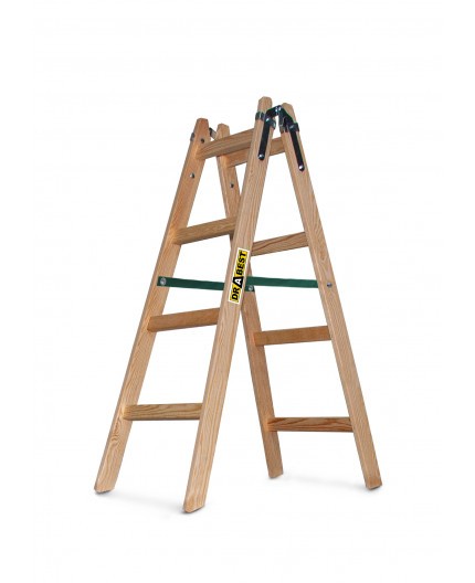 Drevený dvojdielny rebrík 2 x 4 s nosnosťou 150 kg