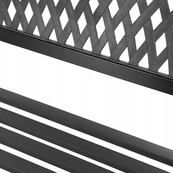 Kényelmes kerti pad 125 x 53 x 77 cm - fekete