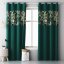 Eksotične temno zelene zavese za dnevno sobo 140x250 cm