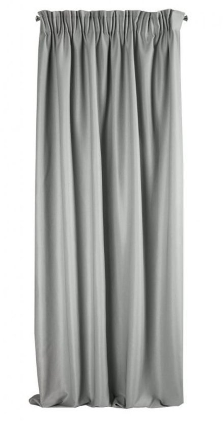 Visokokvalitetna siva zavjesa za zamračivanje s finom teksturom tkanine - Veličina: Duljina: 270 cm