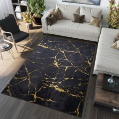 Тъмно модерен килим с мраморна шарка