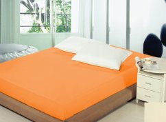 Prestieradlá na posteľ svetlo oranžovej farby