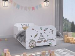 Hochwertiges Kinderbett mit Indianermotiv 140 x 70 cm