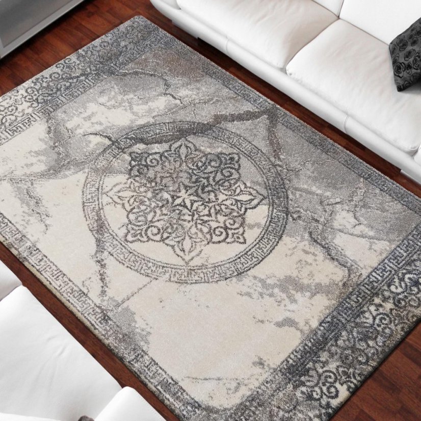 Covor gri cu model mandala
