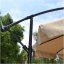 Parasol de grădină 3,5 m cu lumină solară LED - crem, UV50+
