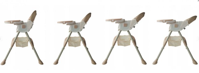 Skladacia stolička na kŕmenie 4v1 v béžovej farbe