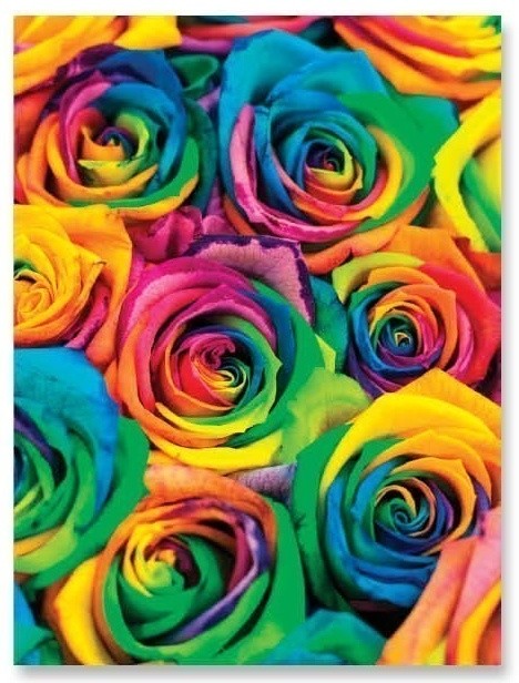 3D barevná přikrývka na jednolůžko s květinami