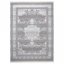 Esclusivo tappeto per interni di design bianco e grigio con motivo