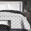 Virágos fekete ágytakaró dupla ágyra