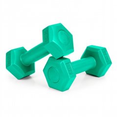 Sada fitness činek 2x 0,5 kg v zelené barvě